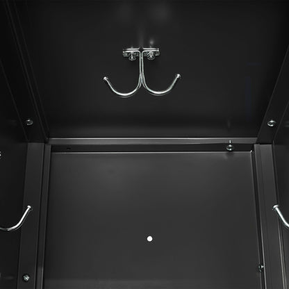 Storage Locker Cabinet With Locks For Employees, Home Gym Office School Garage - Black