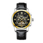 New Mens Large-rotor Skeleton Automatic Mechanical Watch