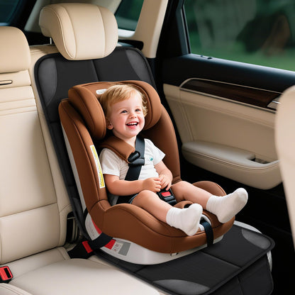 Car Seat Protector 2 Mesh Pocket Waterproof Car Seat Covers, Universal Size, Baby, Pet, Children's Car Seat Protector, Anti Slip Bottom  1 Piece