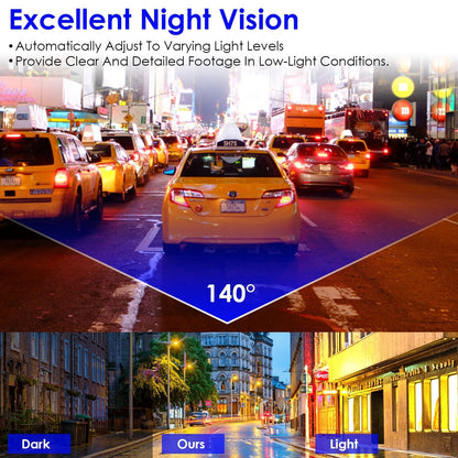 2K HD Front Dash Cam For Car With IPS Screen Night Vision Loop Recording Included 32G Storage Card 140¡ Wide Angle WiFi App Control Front Dashcam