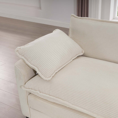 Modern Classic Fabric Single Chair Deep Seat Sofa With Pillow