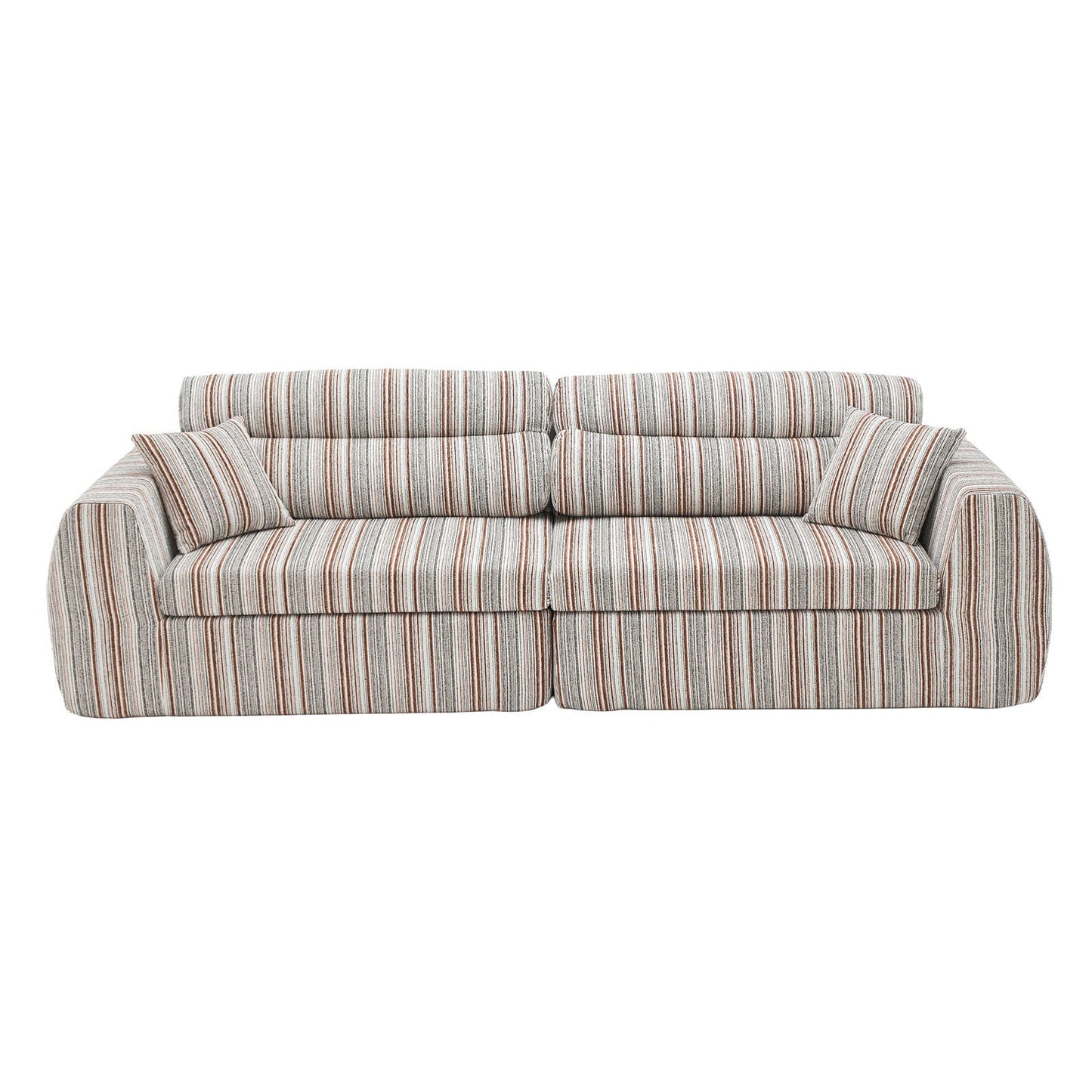 3 Seater, Couch With Throw Pillows For Living Room
