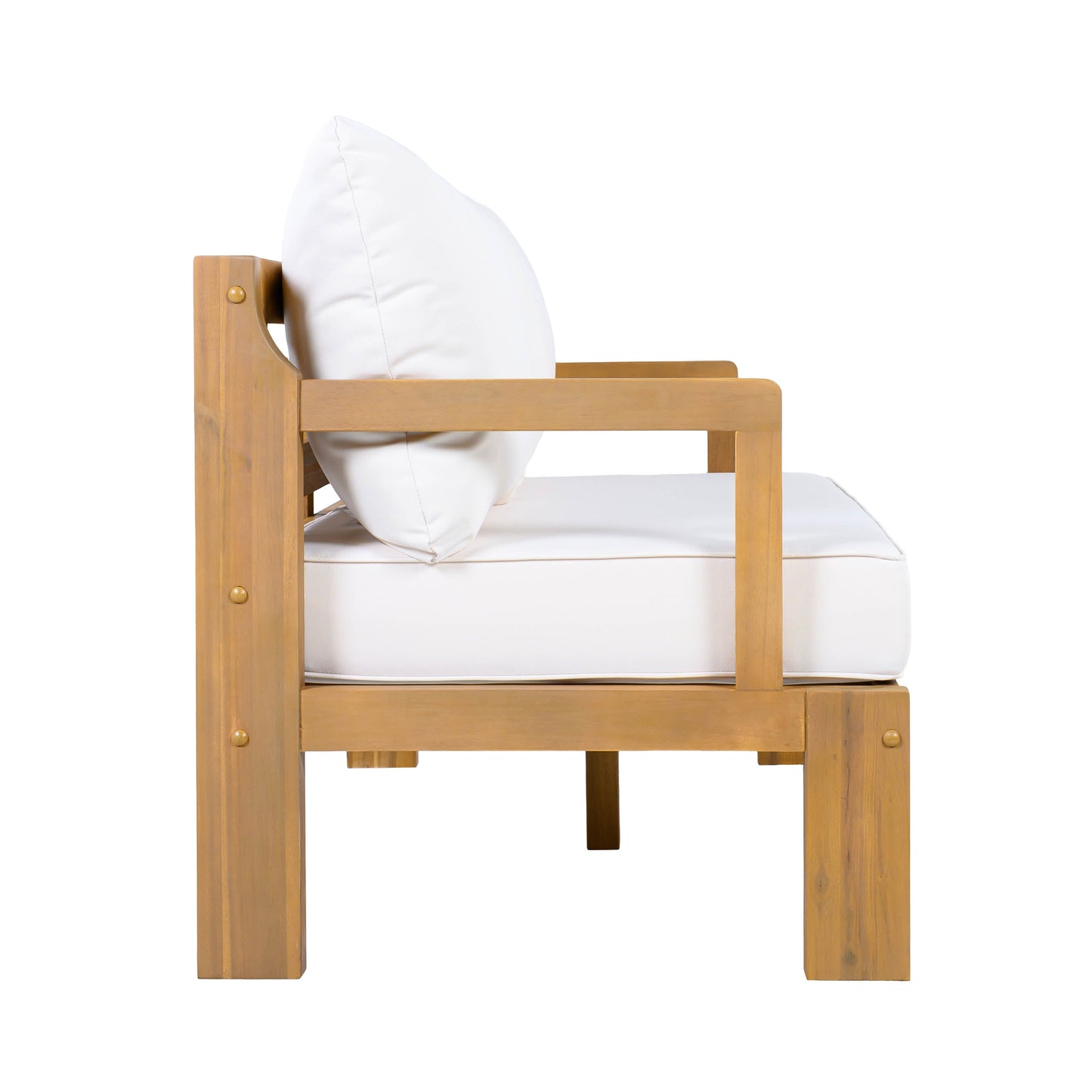 Outdoor 2-Piece Acacia Wood Patio Chat Set