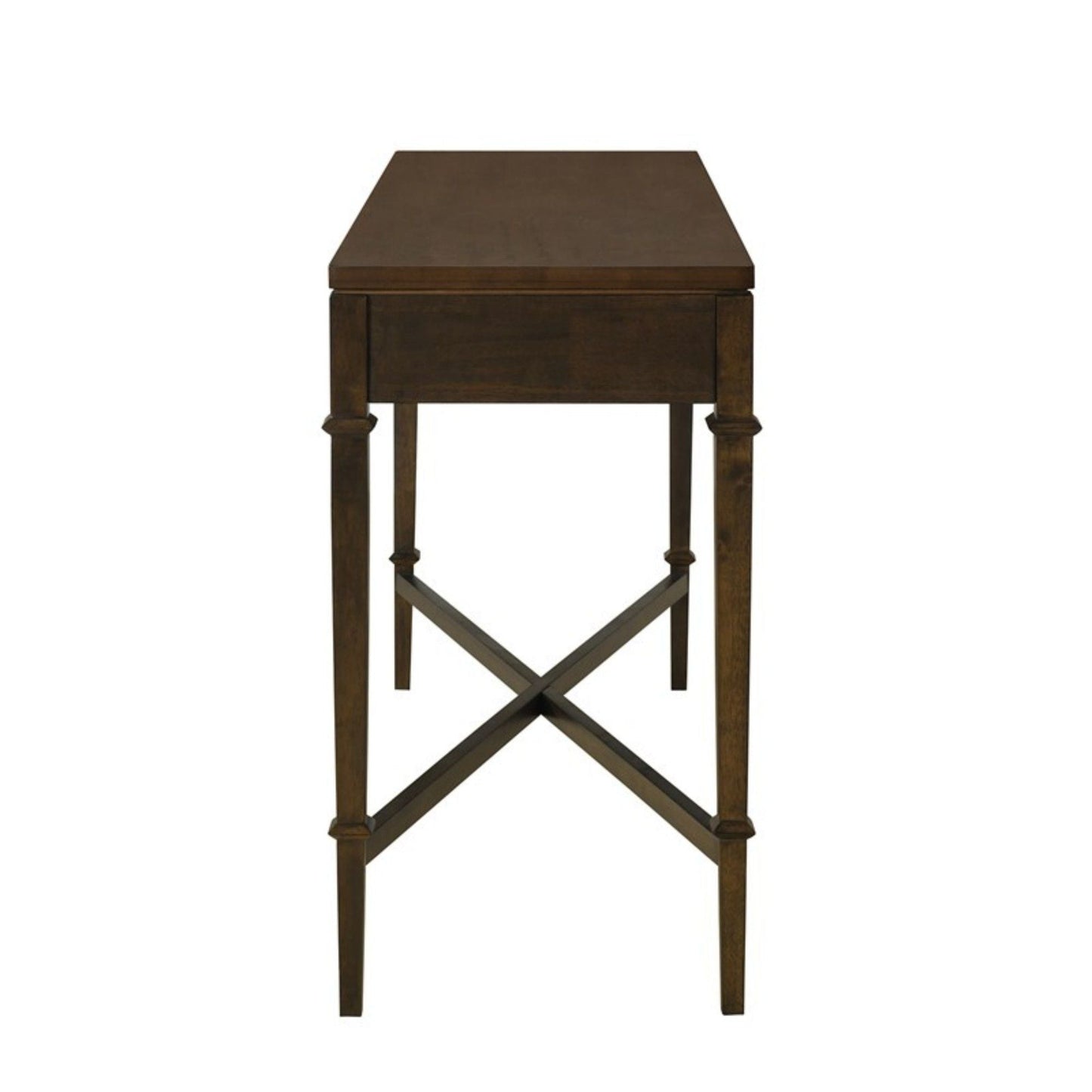 Fluted 2 Drawer Storage Console Table - Brown