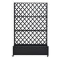 Metal Raised Garden Bed with Wheels and Trellis