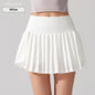New Pleated Sports Skirt High Waist Lined Pocket Anti-running Badminton Skirt Built-in Yoga Running Tennis Skirt