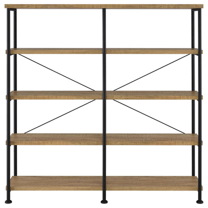 Analiese 63-inch 4-shelf Double Bookshelf Mango