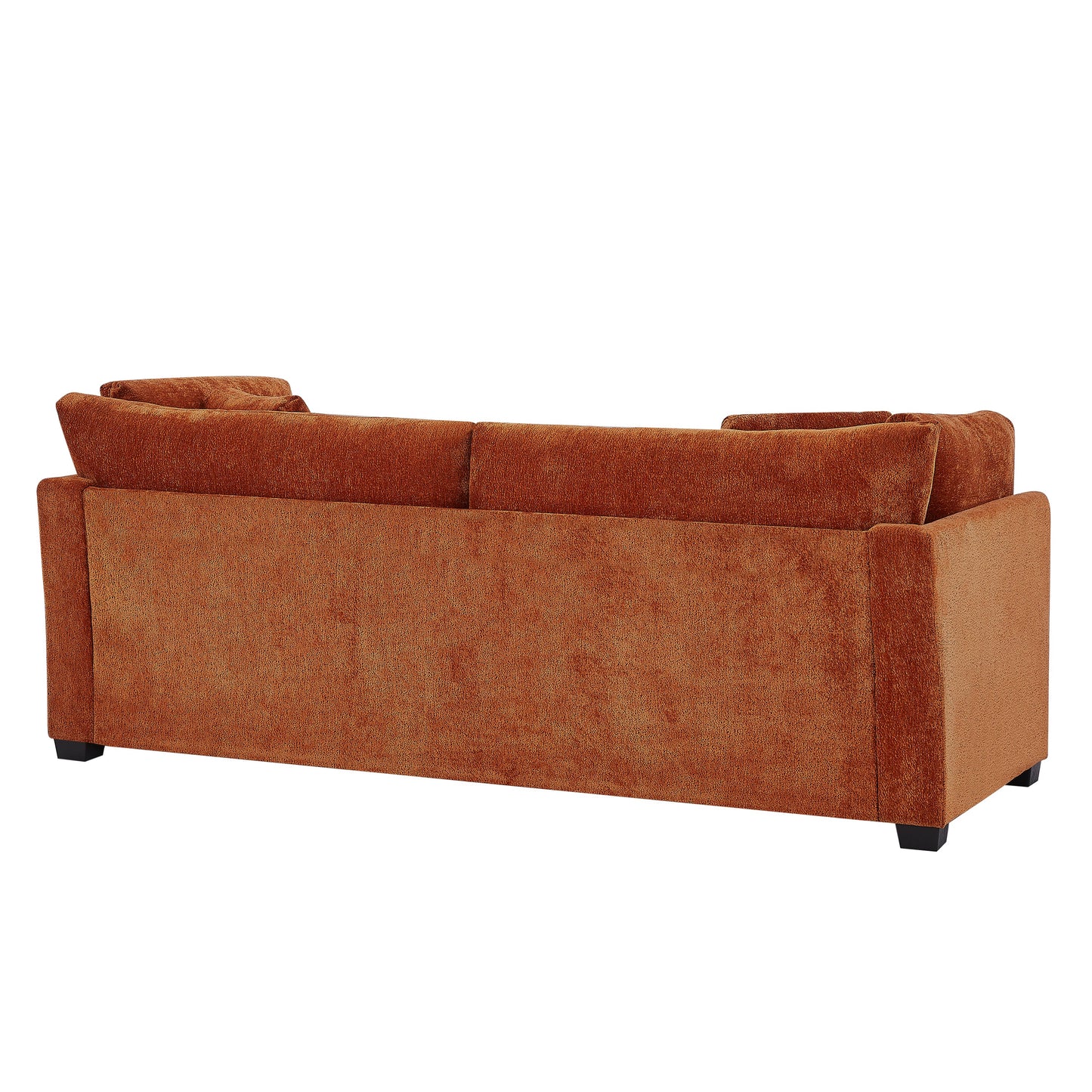 83.50" Modern Flared Arms Sofa (Caramel)