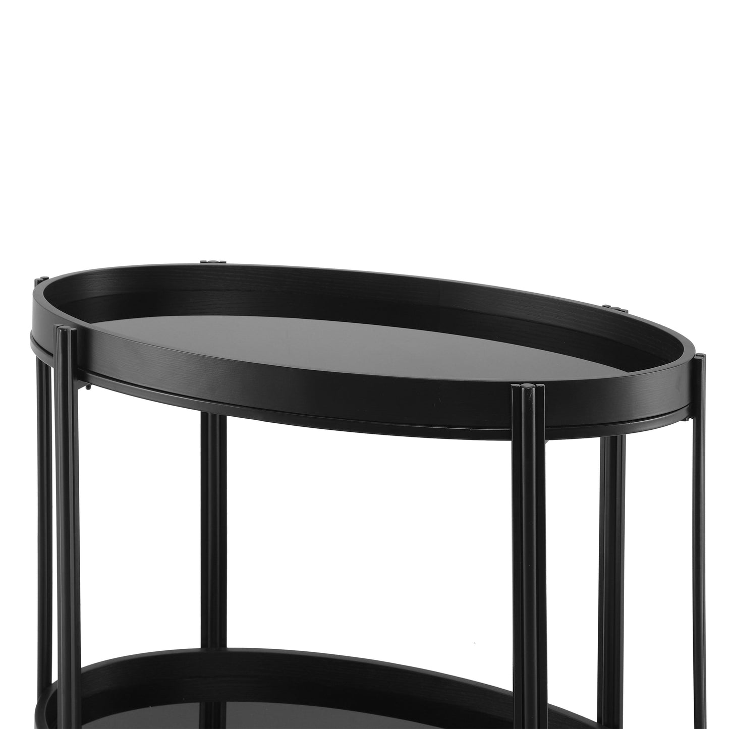 Oval Kitchen Island & Bar Cart