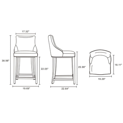Shubert - Counter Stool - Ivory