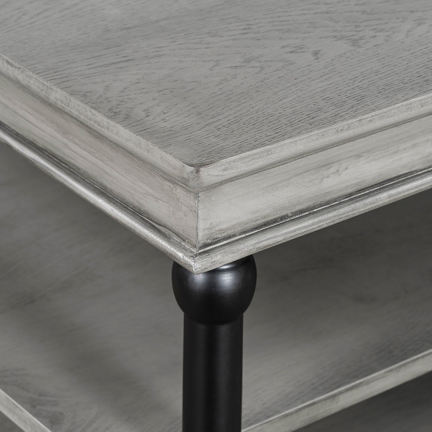 55.1" Wood Coffee Table with Storage Shelves