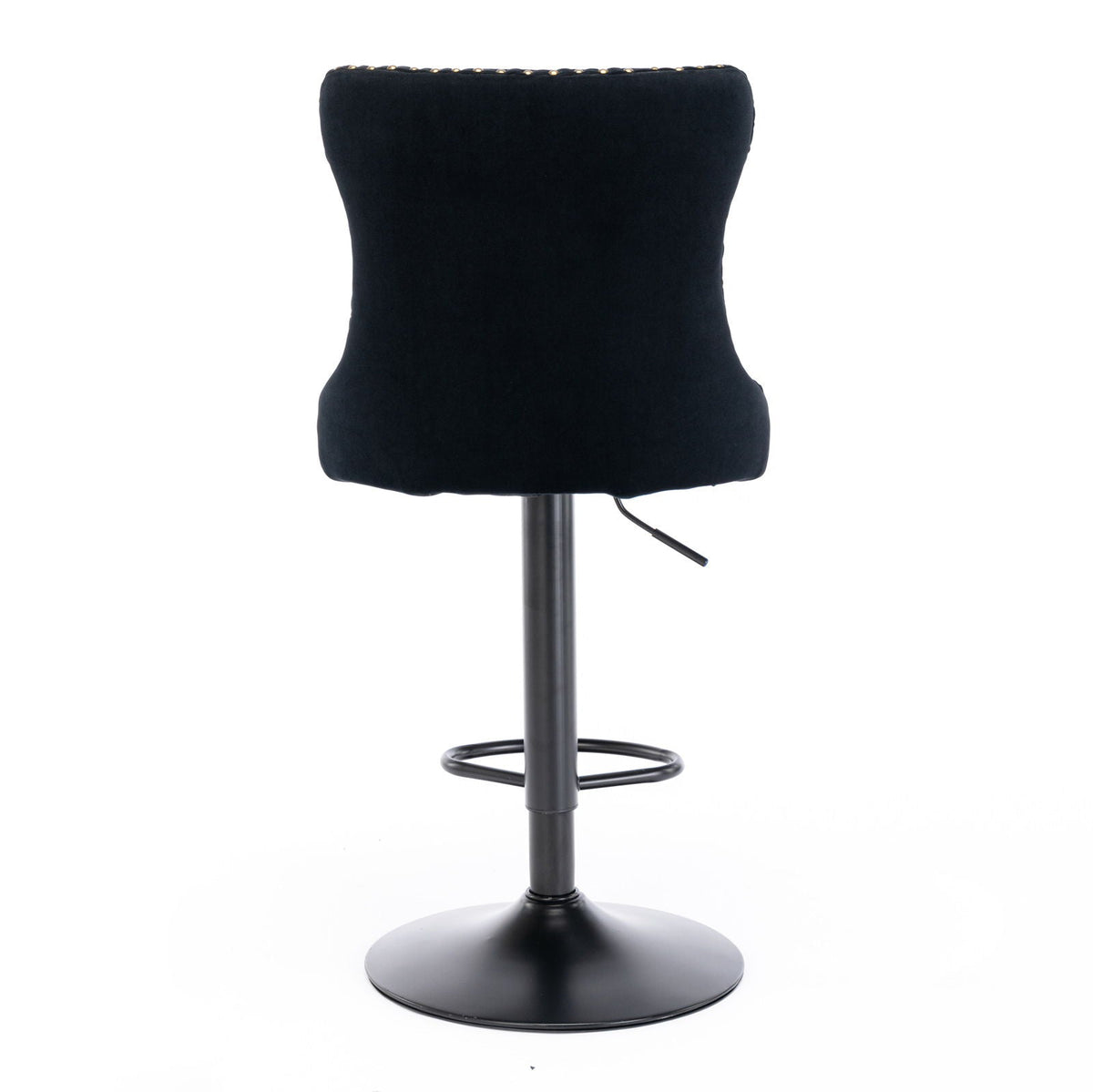 Swivel Barstools Adjusatble Seat Height, Modern Upholstered Bar Stools With Backs Comfortable Tufted For Home Pub And Kitchen Island (Set of 2)