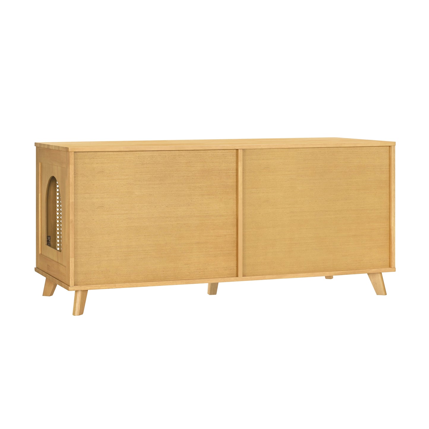 Myra Indoor Premium Rubber Wood Cat Cabinet with Plush Cushion