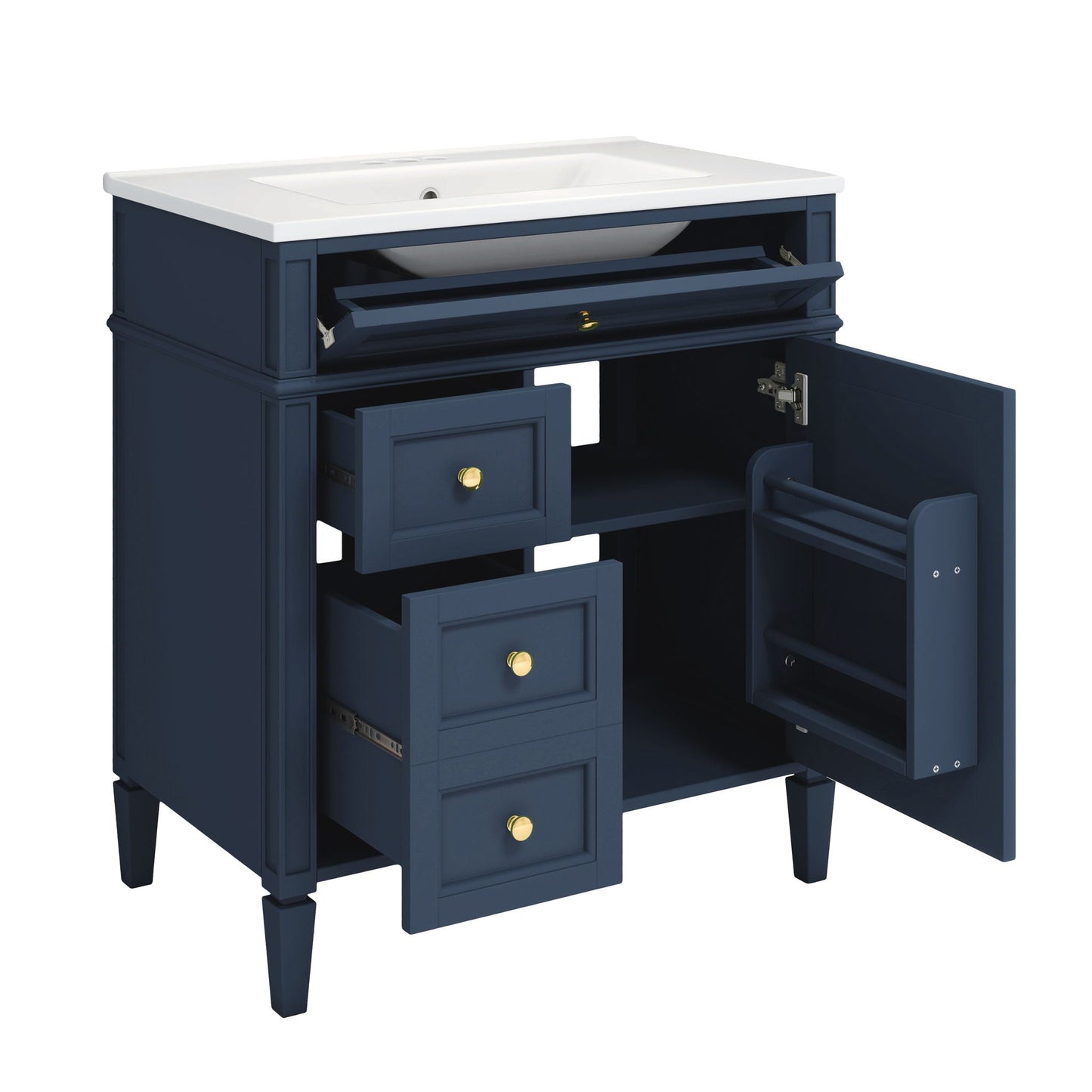 Bathroom Vanity With Medicine Cabinet and Storage