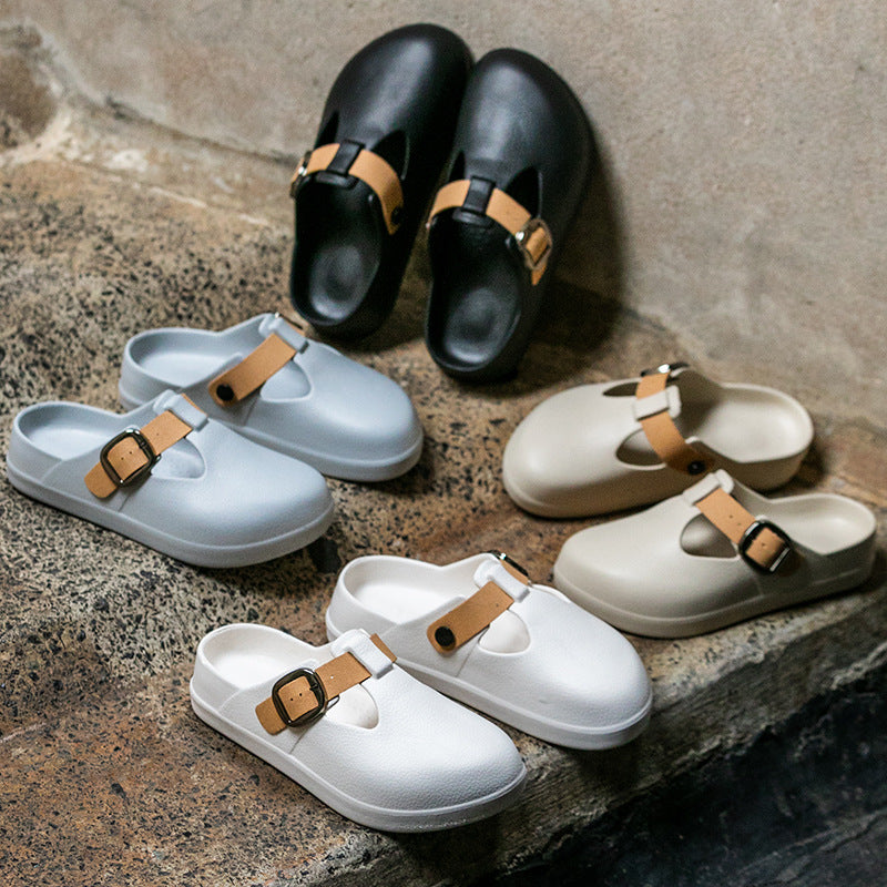 Baotou Semi-slipper High-style Couples No-hole Sandals