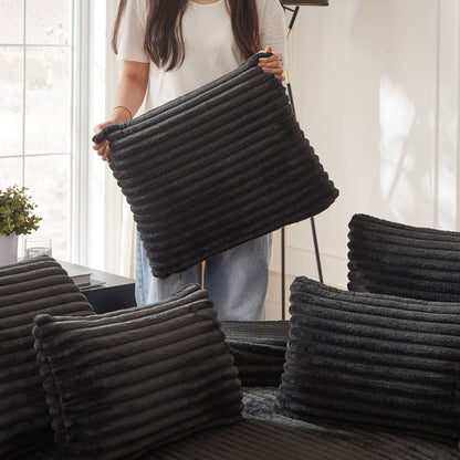 Semi Circular 2 In 1 Sofa Bed With Neck Pillow And Throw Pillows