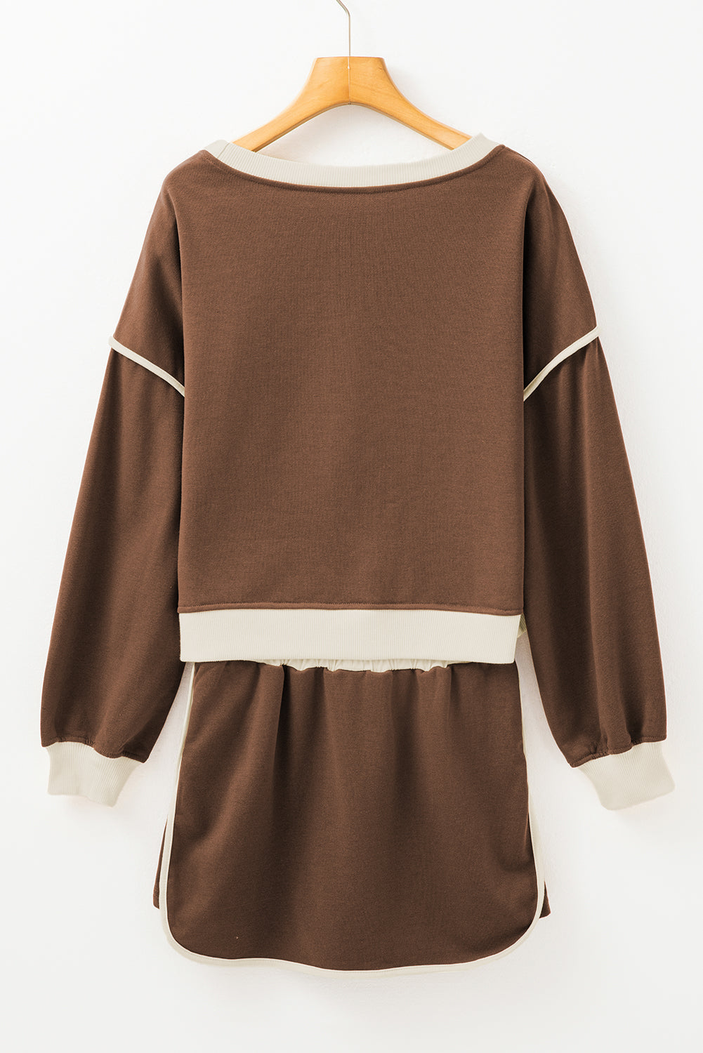 Violeta Loose Pullover and Lace-up Waist Skort Set