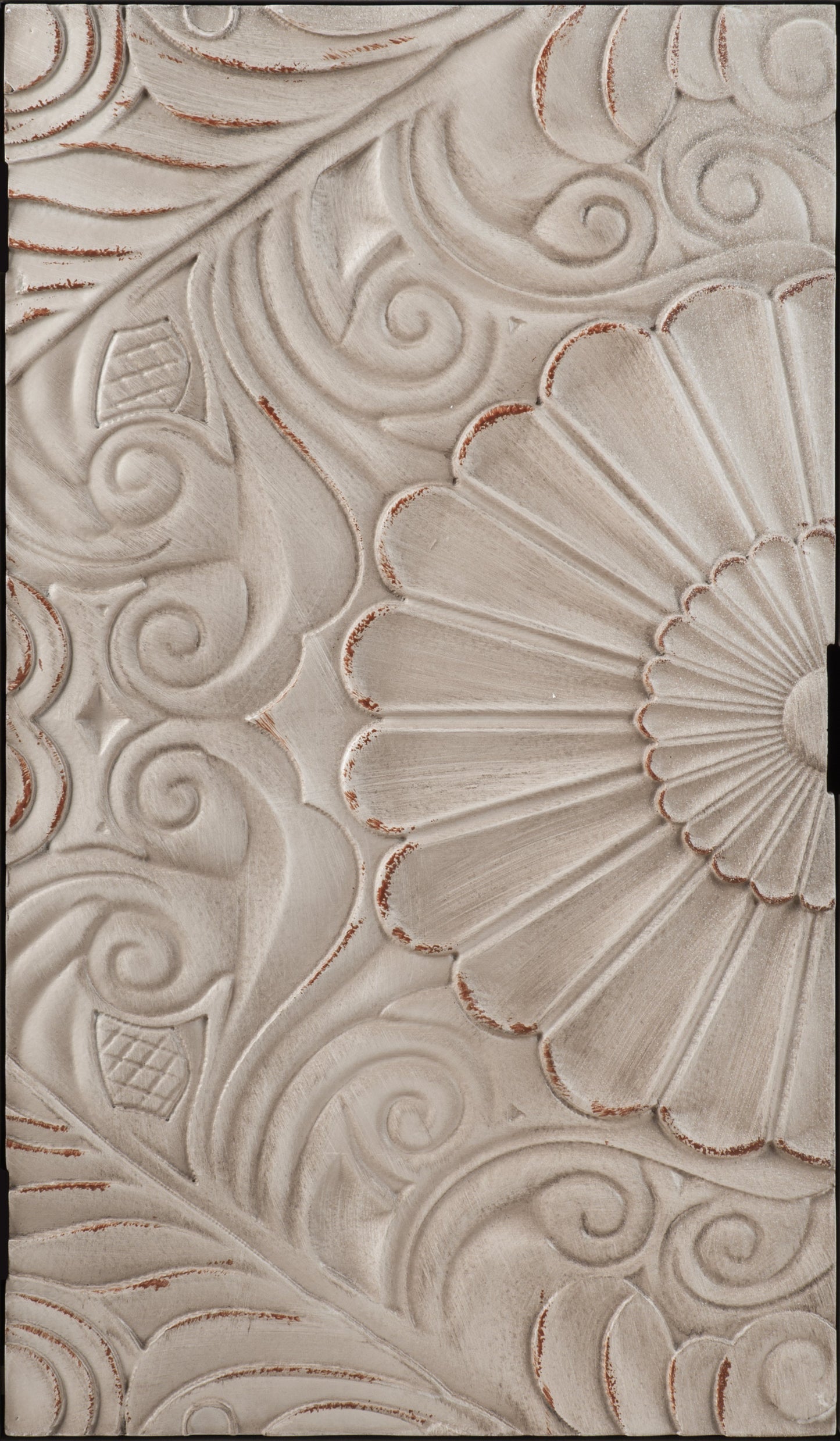 Hand-Carved Accent Cabinet with Drawer and Doors