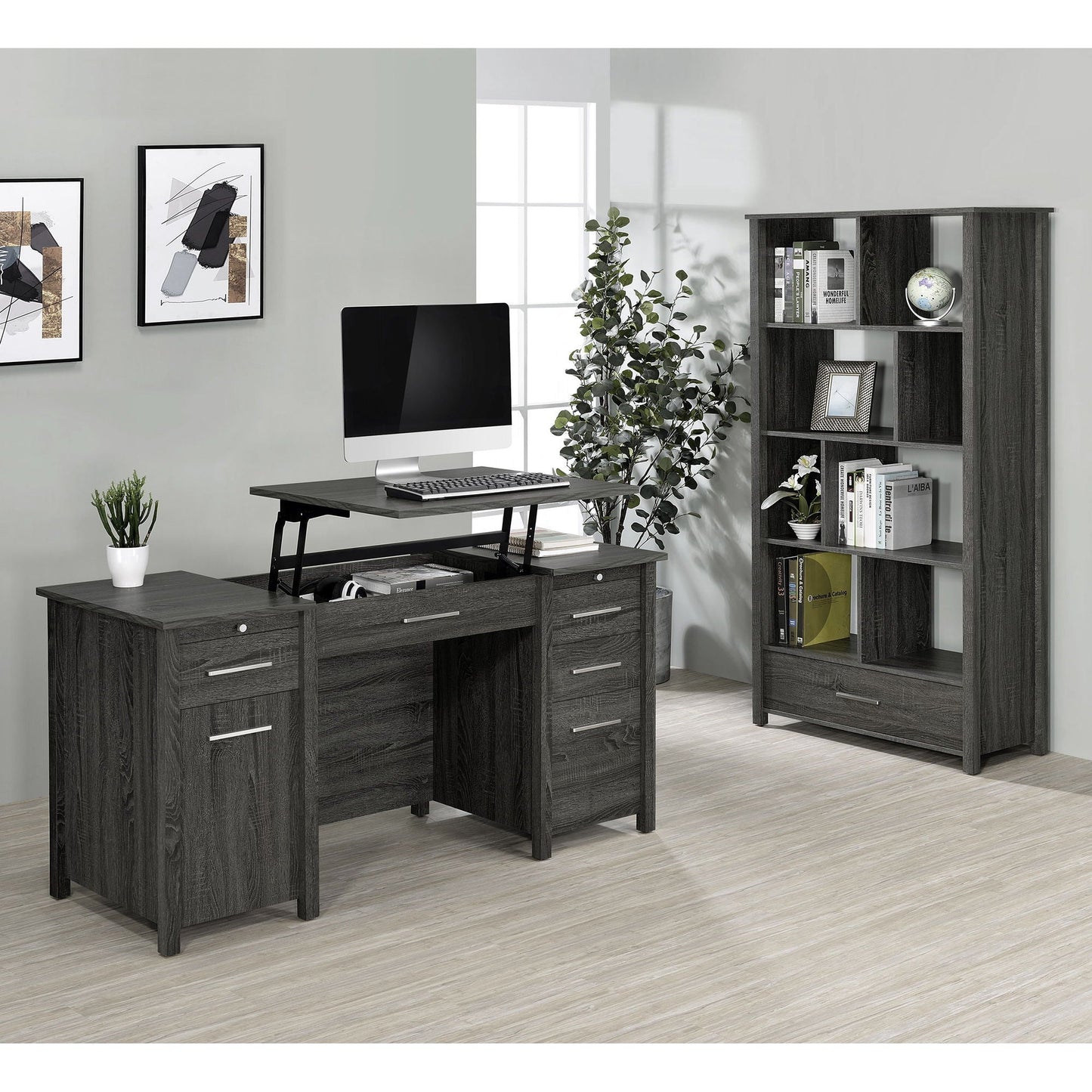 Rayna - 4 Drawer Office Desk With Lift-Top