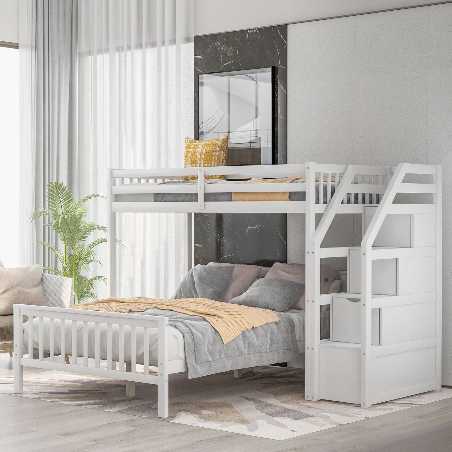 Loft Bed With Staircase And Storage