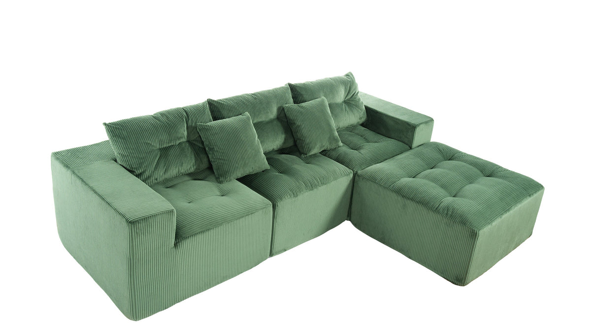101" L-Shaped Modular Compression Sofa