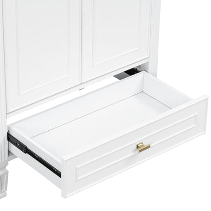 Freestanding Vanity With 1 Drawer & 2 Soft Close Doors With Door Mounted Storage