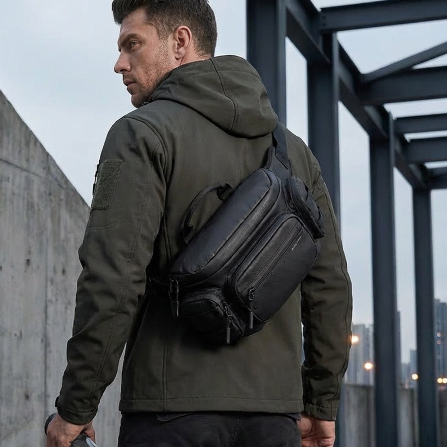 Outdoor Motorcycle Riding Multi-Functional Large-Capacity Crossbody Bag