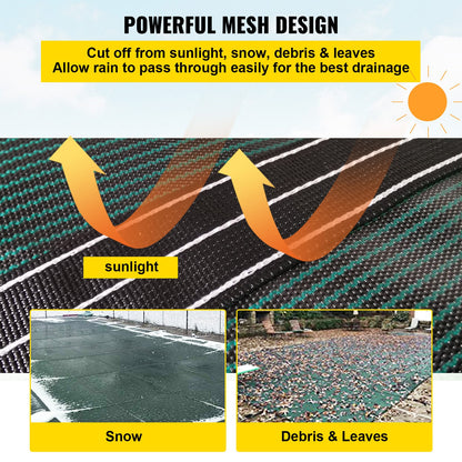 Pool Safety Cover Fits 20x40ft Rectangle Inground Safety Pool Cover