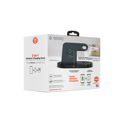 HyperGear 3-in-1 Wireless Charging Dock