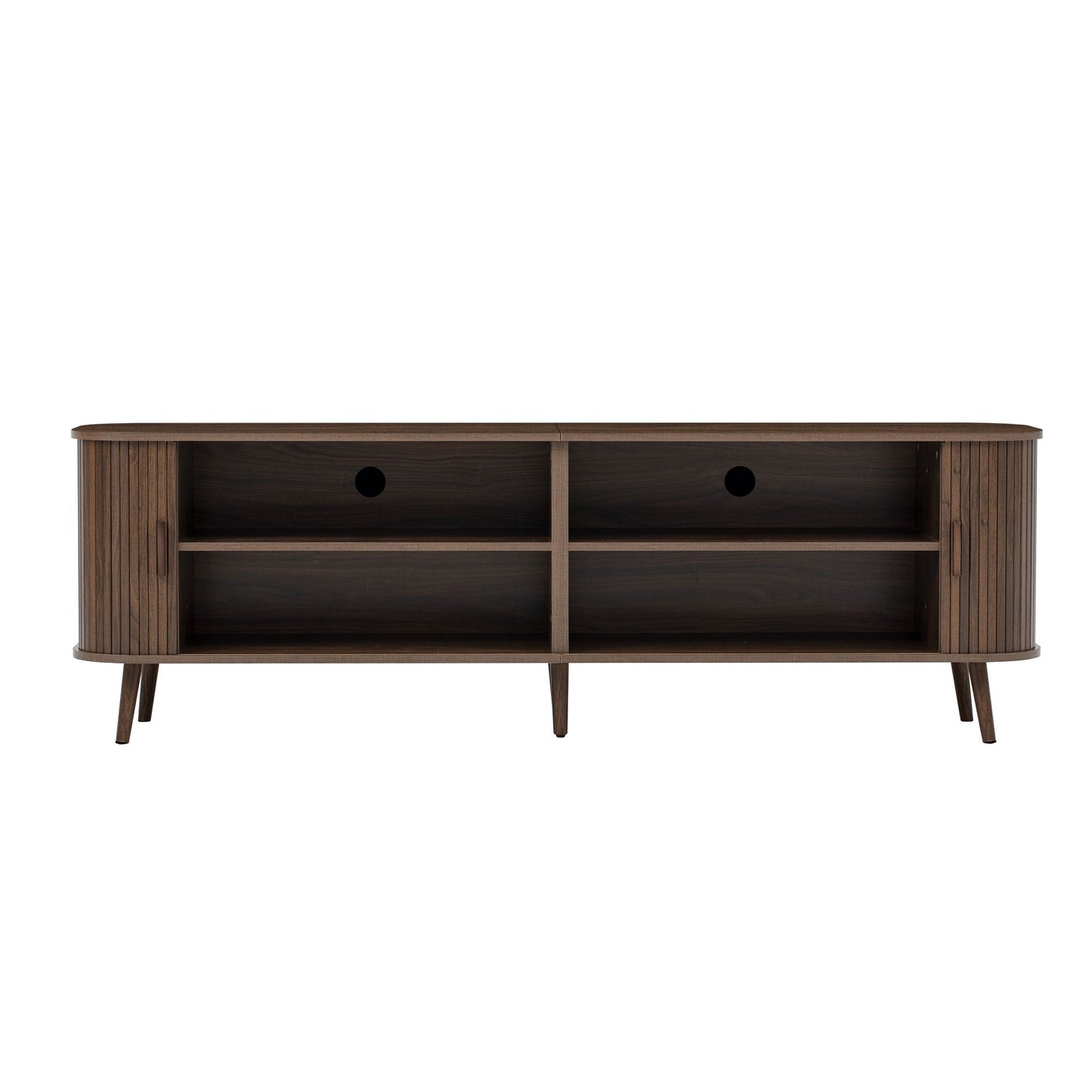 70" TV Stand, Media Center With Ample Storage - Dark Brown