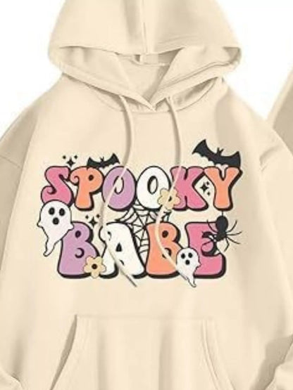Halloween Graphic Long Sleeve Hoodie