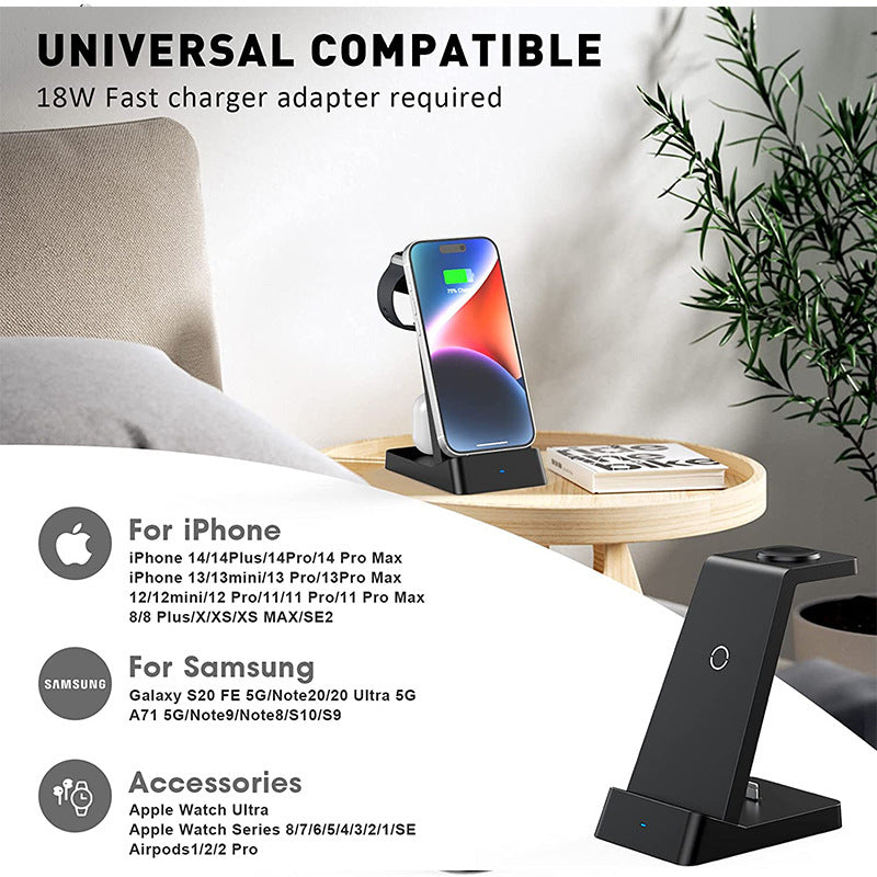 Wireless Charger Three-in-one Desktop 18W Charger