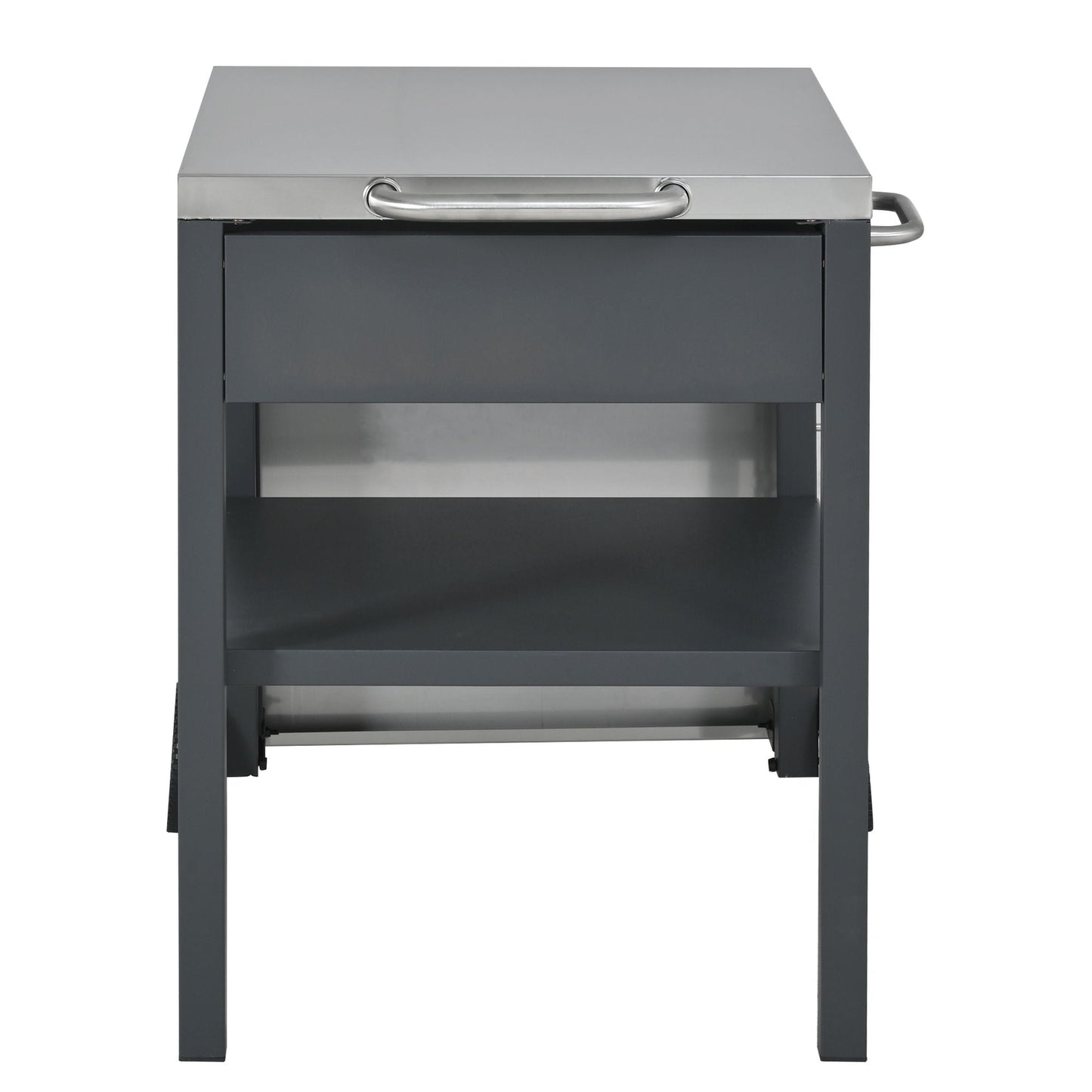 Foldable Outdoor Kitchen Cart With Storage For Patio