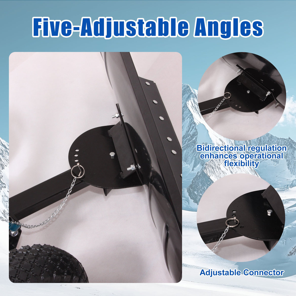30" Heavy Duty Snow Shovel with Wheels
