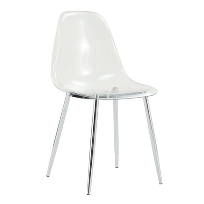 Modern Minimalist Transparent Dining Chair - 6-Piece Set