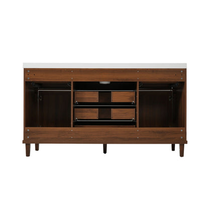 Bathroom Vanity With Sink, 5 Legs, Soft Close Drawers