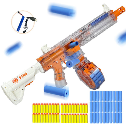 H416 Semi-Automatic Foam Dart Blaster – Shell Ejection, Rechargeable Battery & 22-Round Magazine