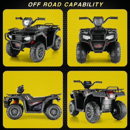 Electric 4-Wheeler Quad for Kids - 12V Battery Powered Ride-On Car in 6 Color Options