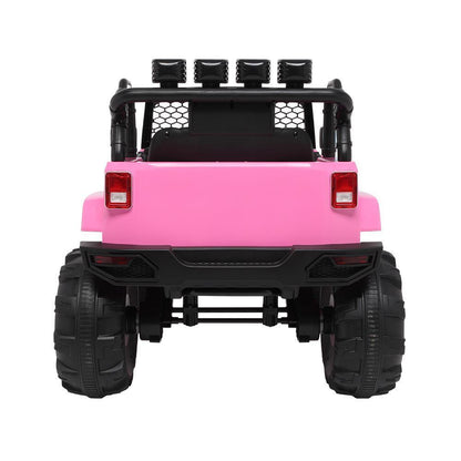 Electric 12V Rechargeable Truck Car with 4 Pink Wheels and 3.7mph Max Speed