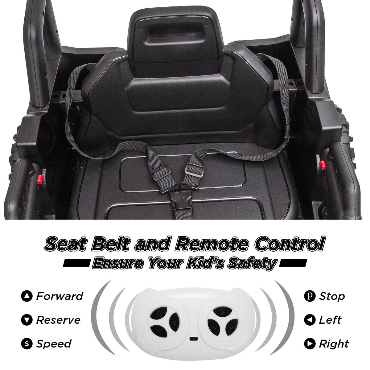 Electric 2-Seater Jeep for Kids with MP3 and LED Lights - 12V Battery Powered for Safe Fun!