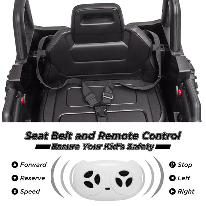 Electric 2-Seater Jeep for Kids with MP3 and LED Lights - 12V Battery Powered for Safe Fun!