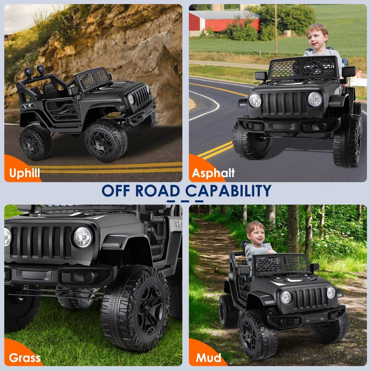 2-Seater Electric Ride-On Truck with MP3, LED Lights, and Remote Control for Kids