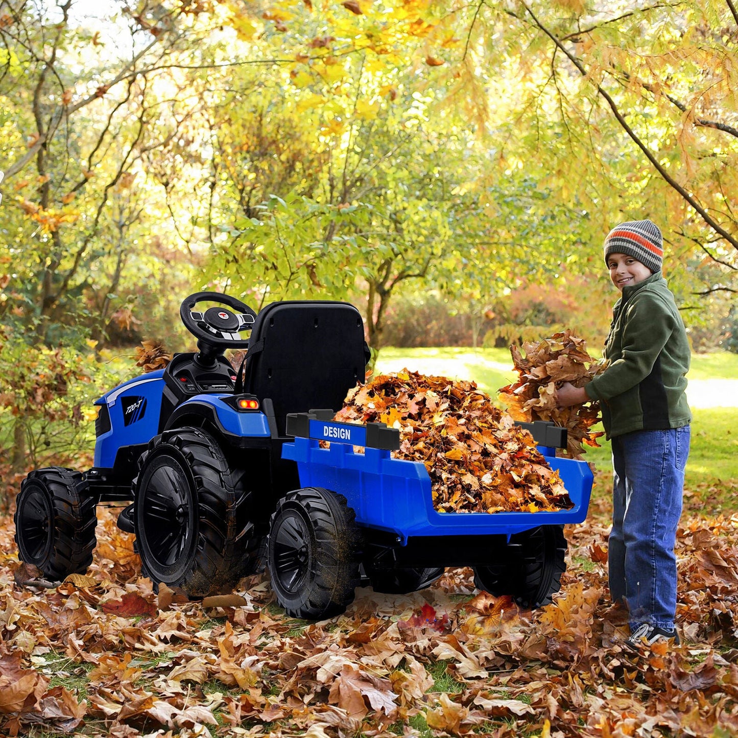 Electric 3-in-1 Kids Ride On Tractor with Remote Control - Excavator, Bulldozer, and 24V Power
