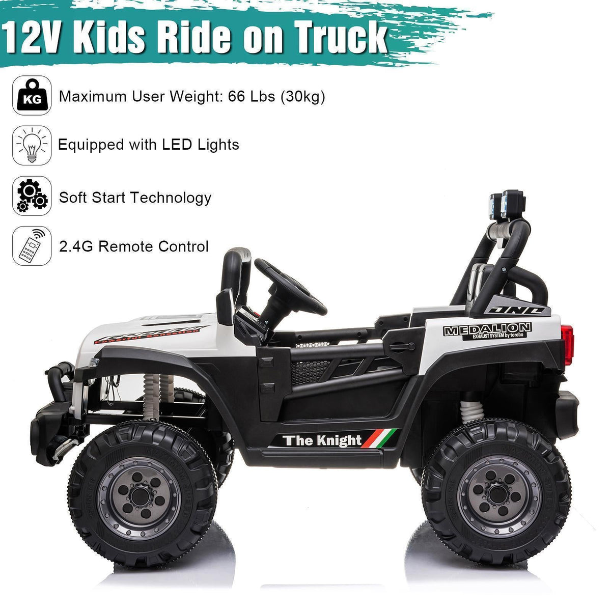 Electric 3-Speed Kids Ride-On Truck with 2.4G Remote Control - Perfect Gift for Children (12V 4.5A)