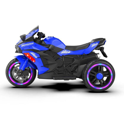 Electric 3 Wheel Motorbike for Kids with Music and LED Lights - 12V Battery Powered