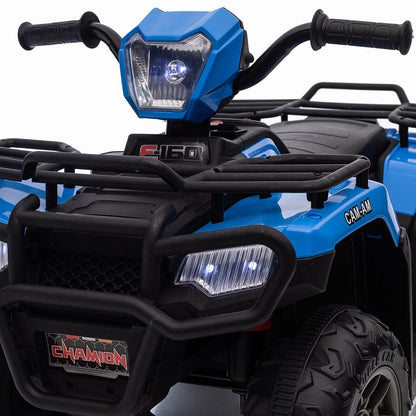 Electric 4-Wheeler ATV Quad for Kids with LED Lights, MP3 Player, and USB Port