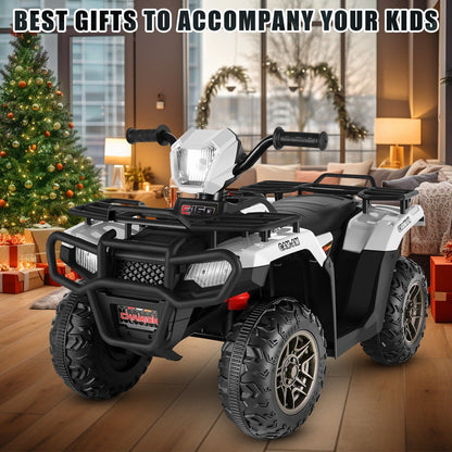 Electric 4-Wheeler ATV Quad for Kids with LED Lights, USB and MP3 Player - Suitable for Girls and Boys Aged 3-8 Years