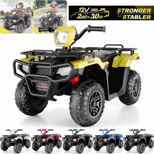 Electric 4-Wheeler ATV Quad for Kids with LED Lights, USB and MP3 Player - Suitable for Girls and Boys Aged 3 to 6 Years