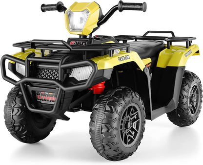 Electric 4-Wheeler ATV Quad for Kids with LED Lights, USB and MP3 Player - Suitable for Girls and Boys Aged 3 to 6 Years
