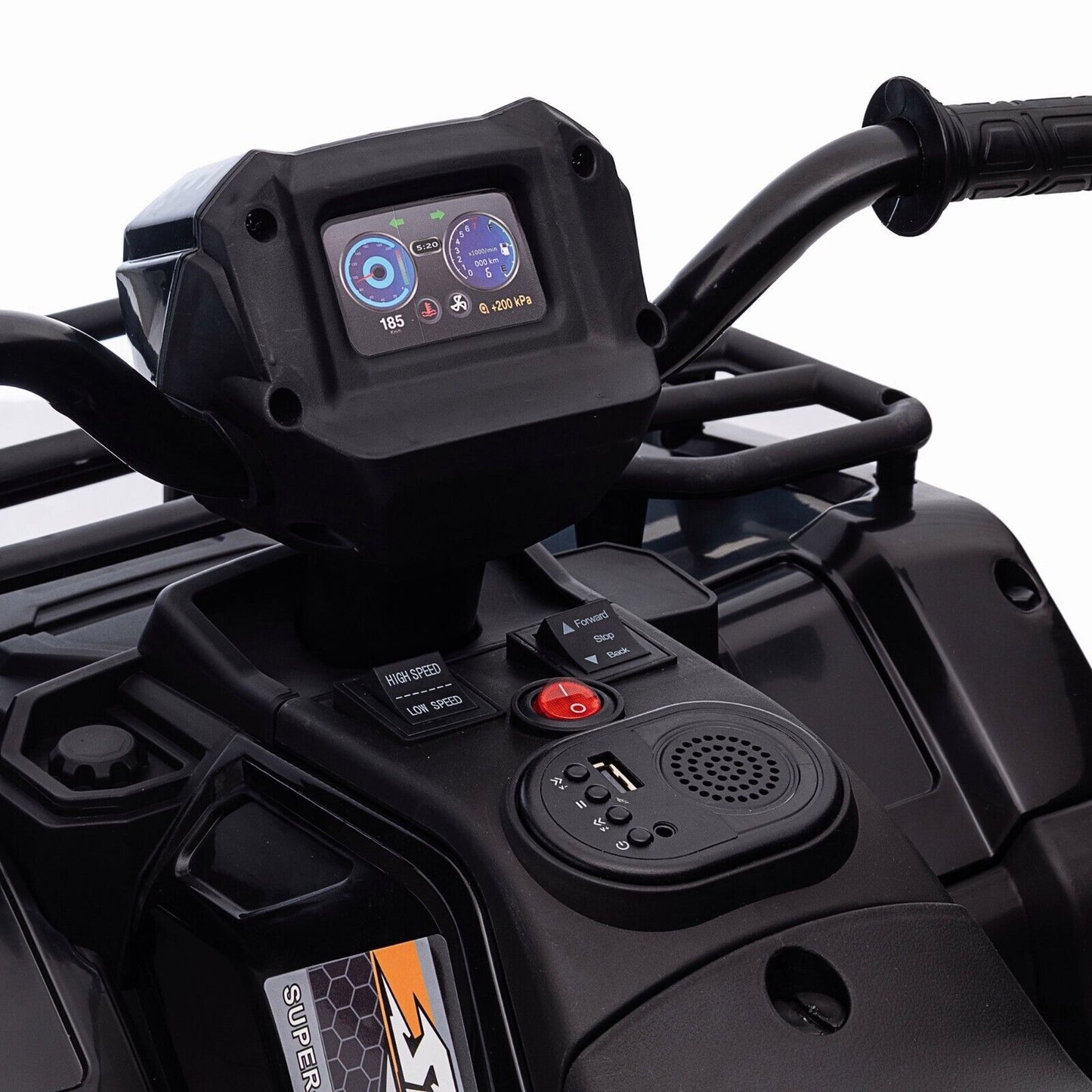 Electric 4-Wheeler ATV for Kids with AUX and USB Ports - 12V Ride-On Quad Car